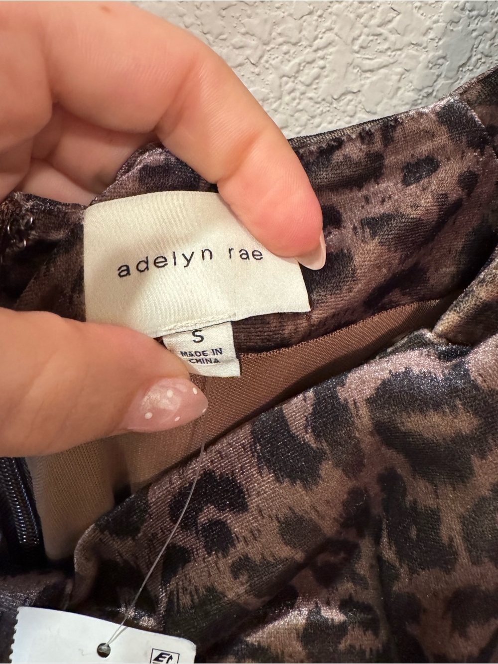 Adelyn Rae Leopard Print Velvet Ruched Mini Dress - Picture 6 of 10